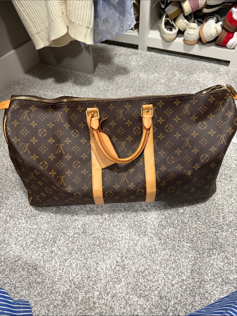 Louis Vuitton Monogram Keepall Travel Duffel - Brown/Tan